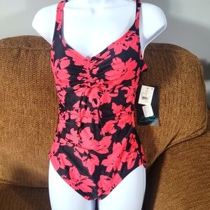 Aqua green Coral beach small one piece bathing swim suit